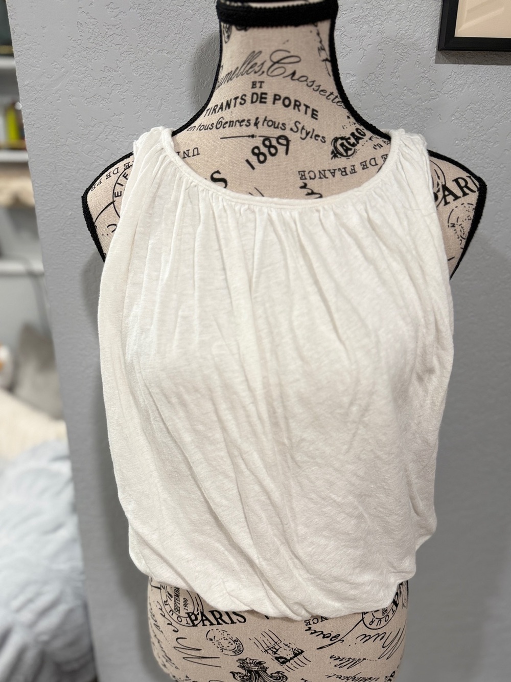 Free People We The Free Unconditional Tank Top White Linen Blend Small - Picture 2 of 8